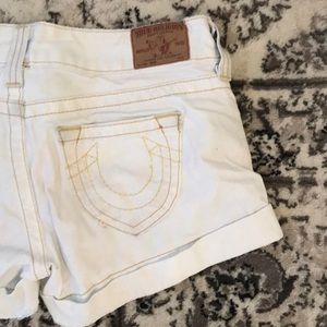 White True Religion Jean Shorts (size 28)
